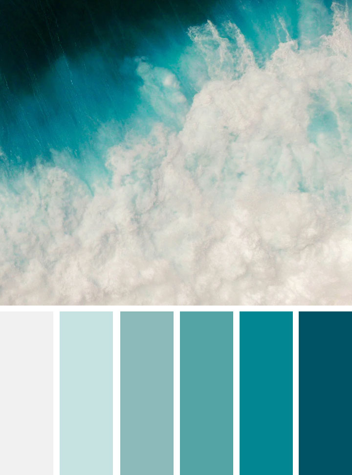 Green ocean color scheme #color #colorpalette #teal #emerald