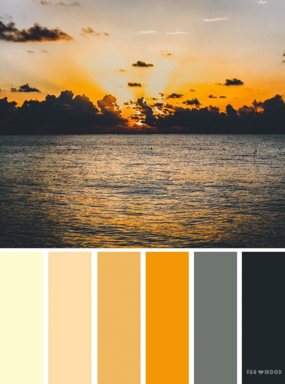 Orange sky inspired color palette , color inspiration