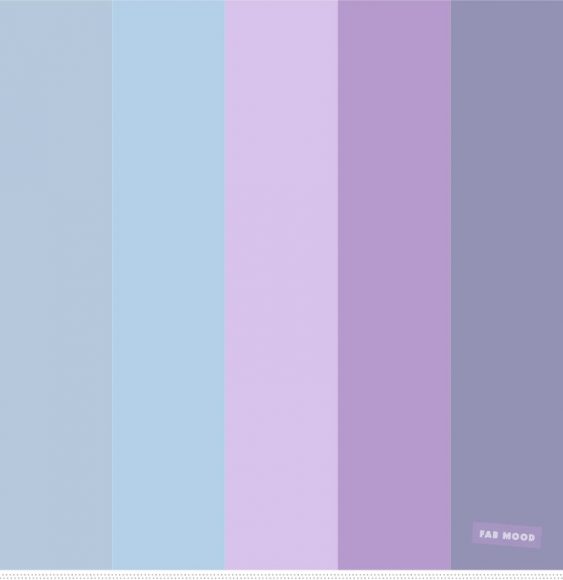 Shades of light blue and shades of lilac color scheme