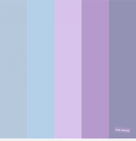 Shades of light blue and shades of lilac color scheme