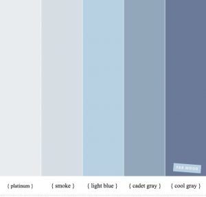 Shades Of Blue Color Scheme : Platinum + Cadet Gray + Cool Gray