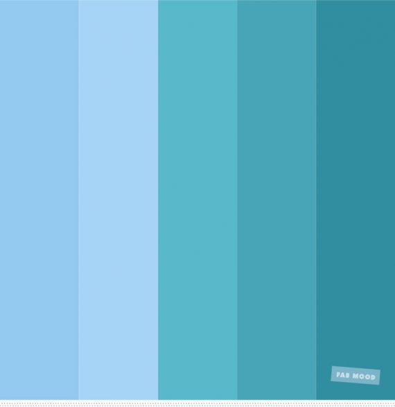 Color Inspiration : Light Blue , sky blue and green ocean color palette