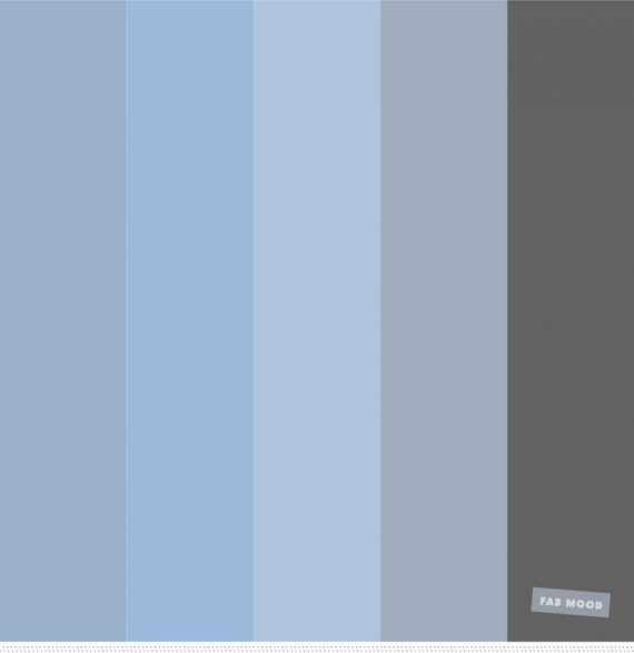 Color Inspiration : Shades of Blue and grey color palette