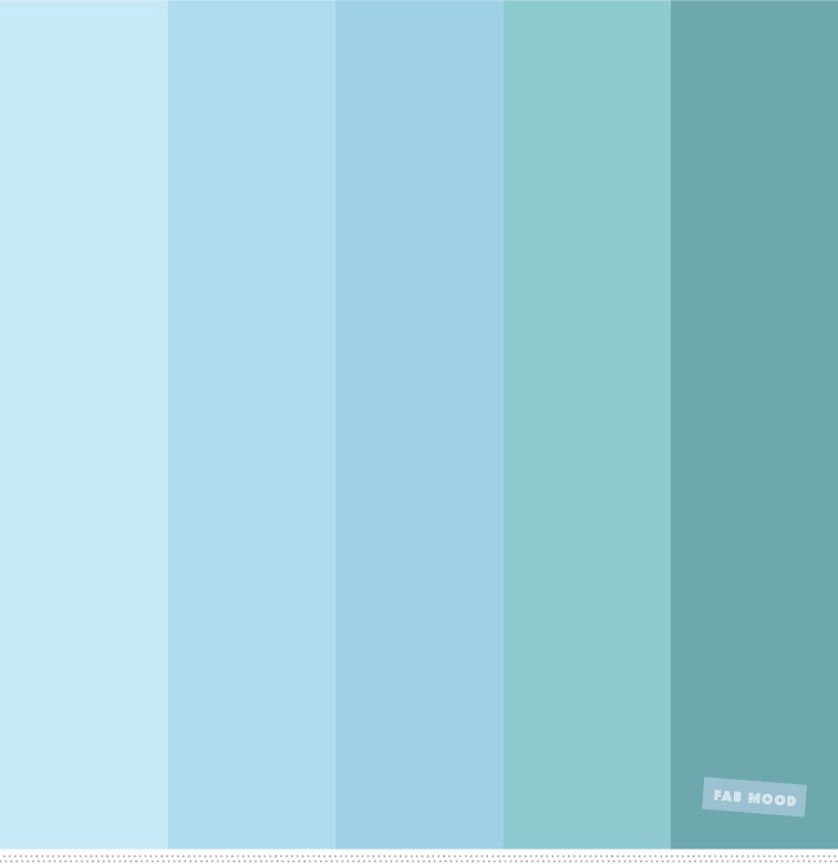 Color Inspiration : Blue , Teal And Sea Green Color Palette