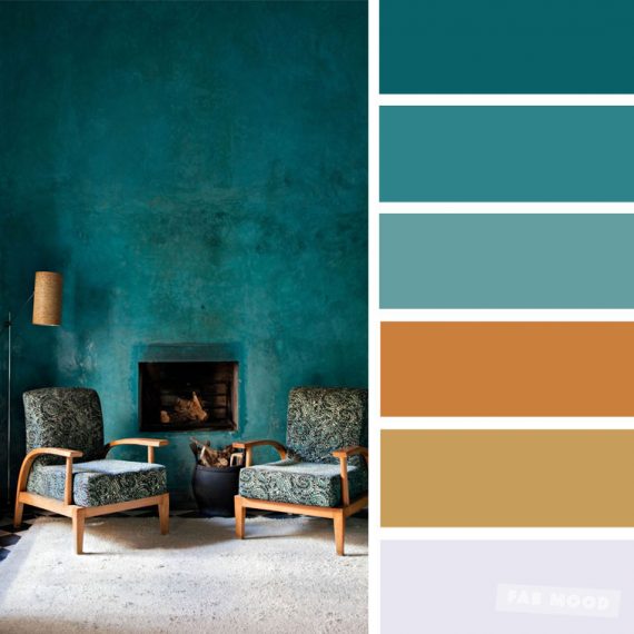 The Best Living Room Color Schemes - Green & terracotta