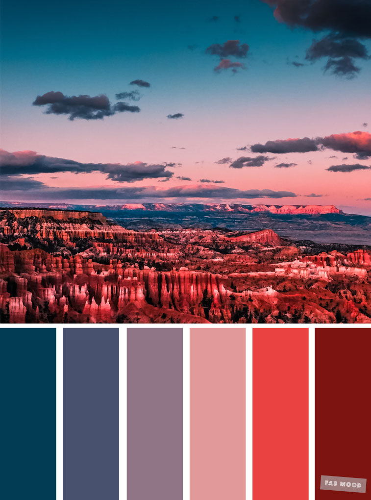 Teal indigo sky inspired color palette, Color inspiration