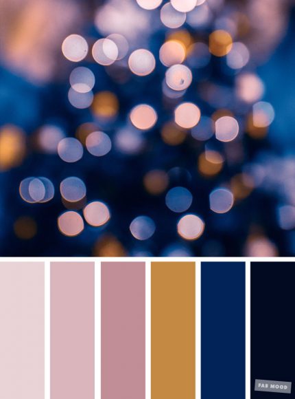 33 Pretty Winter Color Schemes { Mauve + Dark Blue }