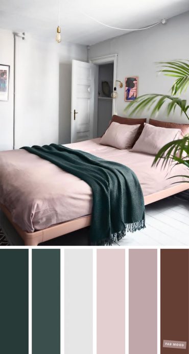 Mauve , Grey and Dark Green for Bedroom, Mauve and grey color scheme