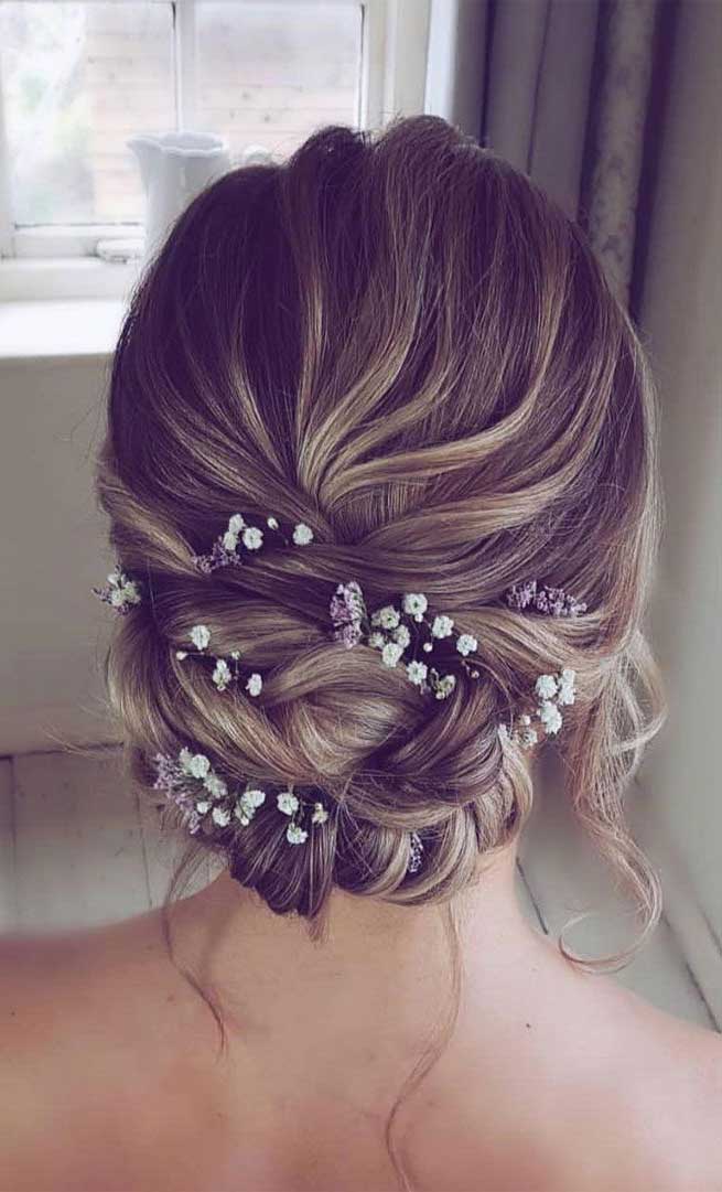 Bridal hairstyles that perfect for ceremony and reception : twisted bun