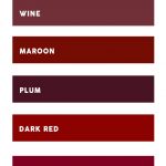 Pretty Autumn Color Palette of Wine + Maroon + Plum + Dark Red