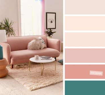 Blush peach – The Best Living Room Color Schemes