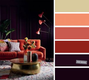 Midnight Purple and Terracotta with gold accents – The Best Living Room ...