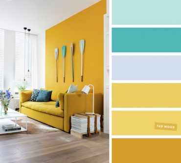 Mint + Turquoise + Mustard – The Best Living Room Color Schemes