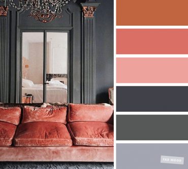 Grey and Terracotta Color - The best living room color schemes