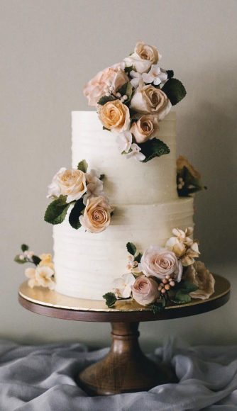 32 Jaw-Dropping Pretty Wedding Cake Ideas