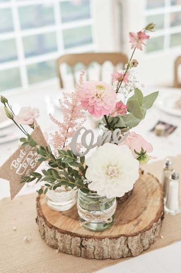 Rustic Wedding Centerpiece For A Rustic Meets Romantic Wedding Ideas