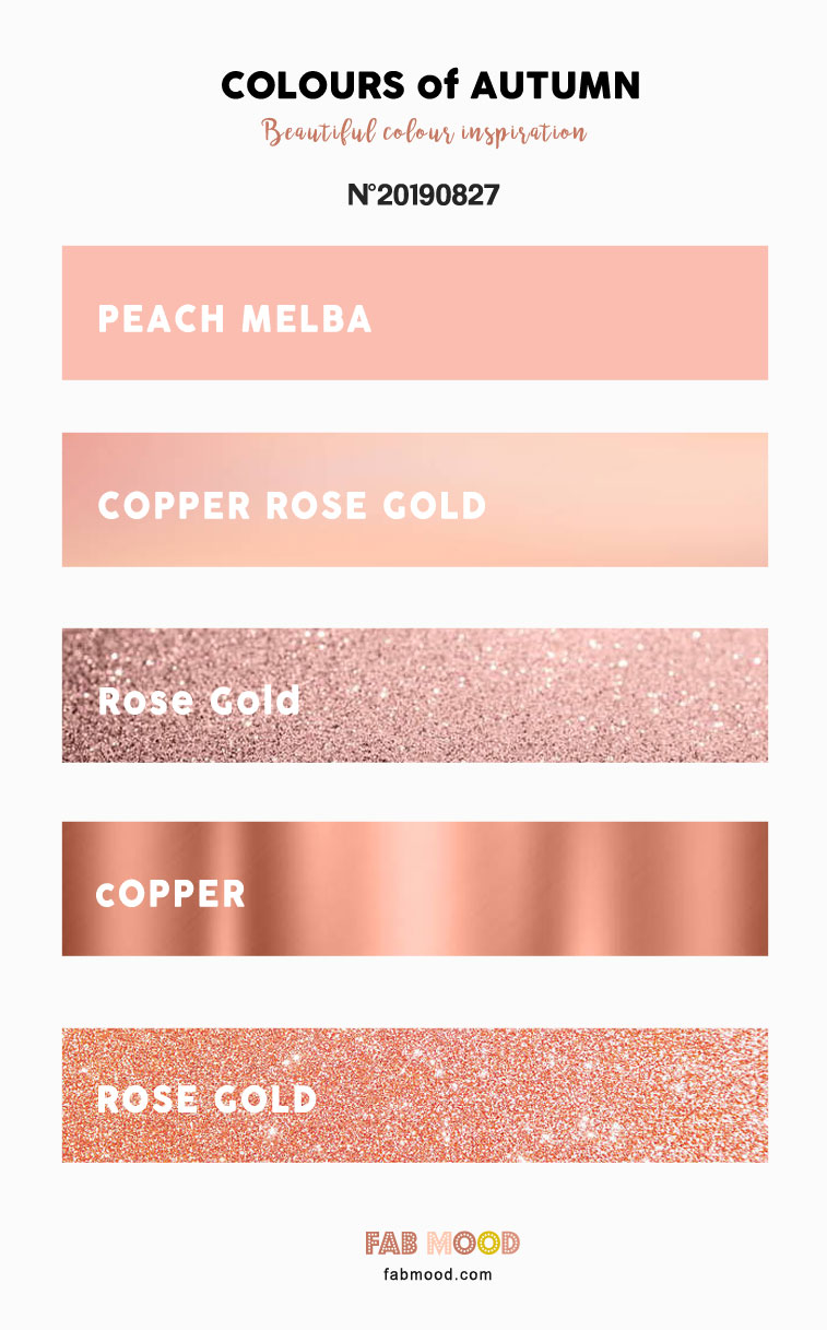 Autumn Color 2019 - Metallic Color Palettte { Rose Gold ...