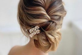 Pretty updo hairstyles for wedding and any occasion - updo hairstyle for date night , wedding updo , bridal updo hairstyle #hair #hairstyle #updo
