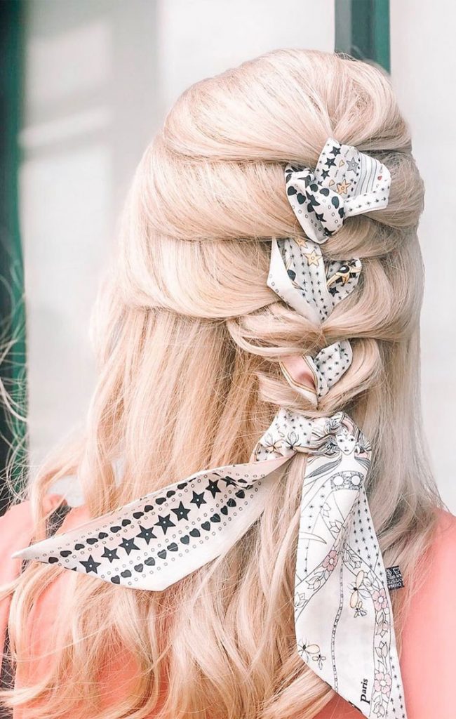 21 Pretty Ways To Wear A Scarf In Your Hair