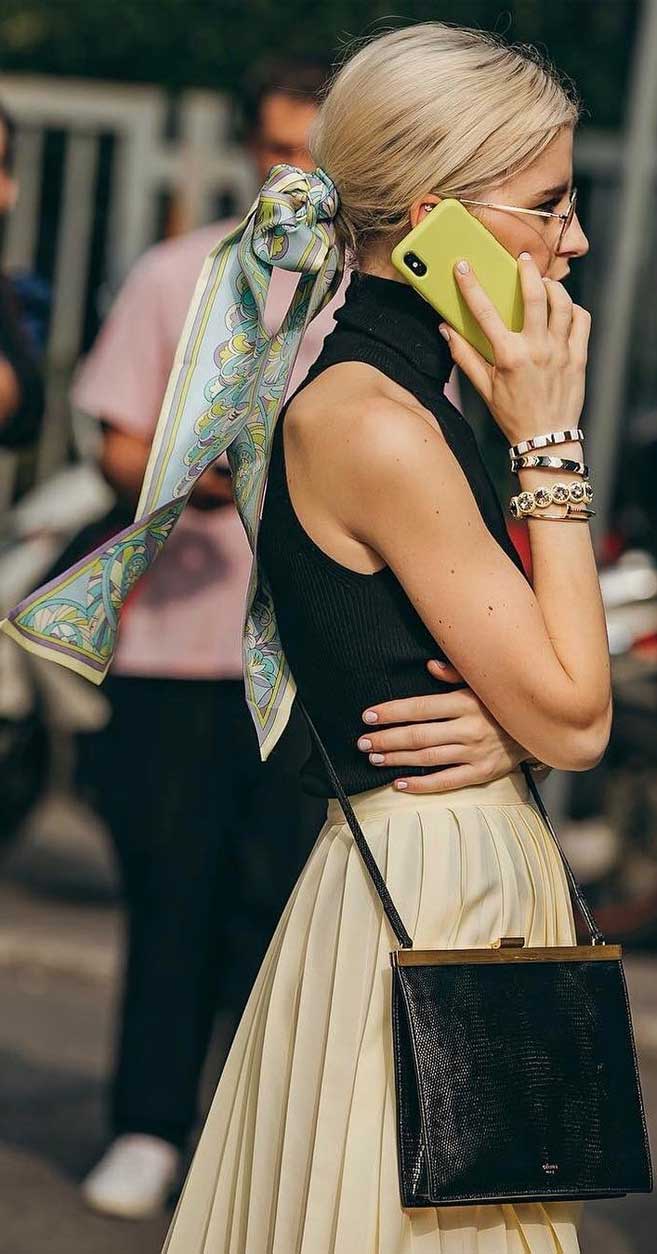 21 Pretty Ways To Wear A Scarf In Your Hair