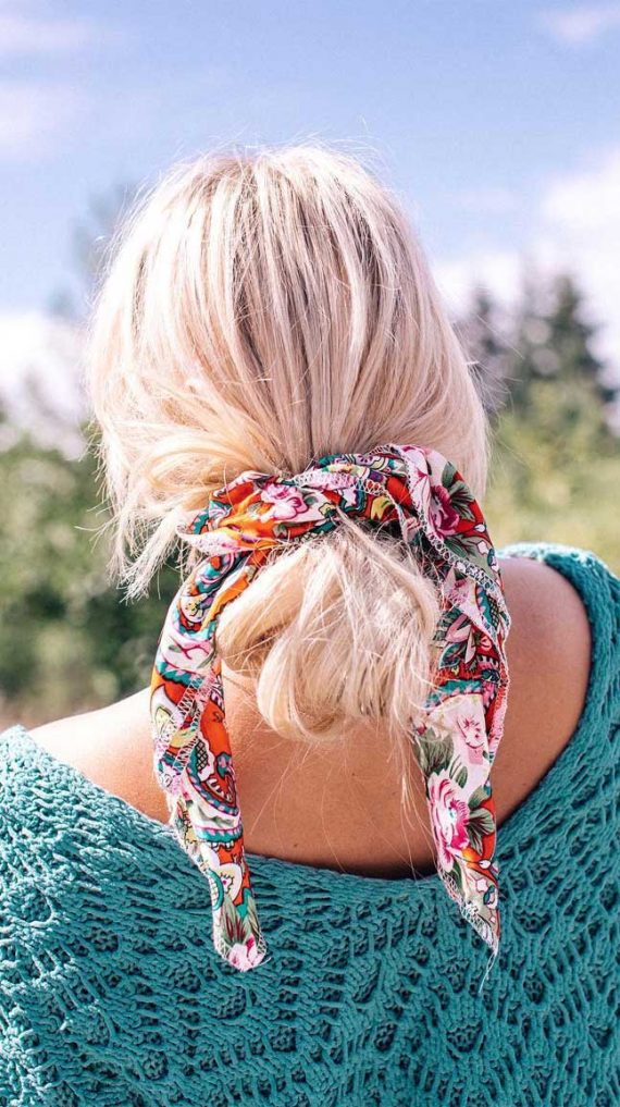 45 Pretty Ways To Style Your Hair With A Scarf