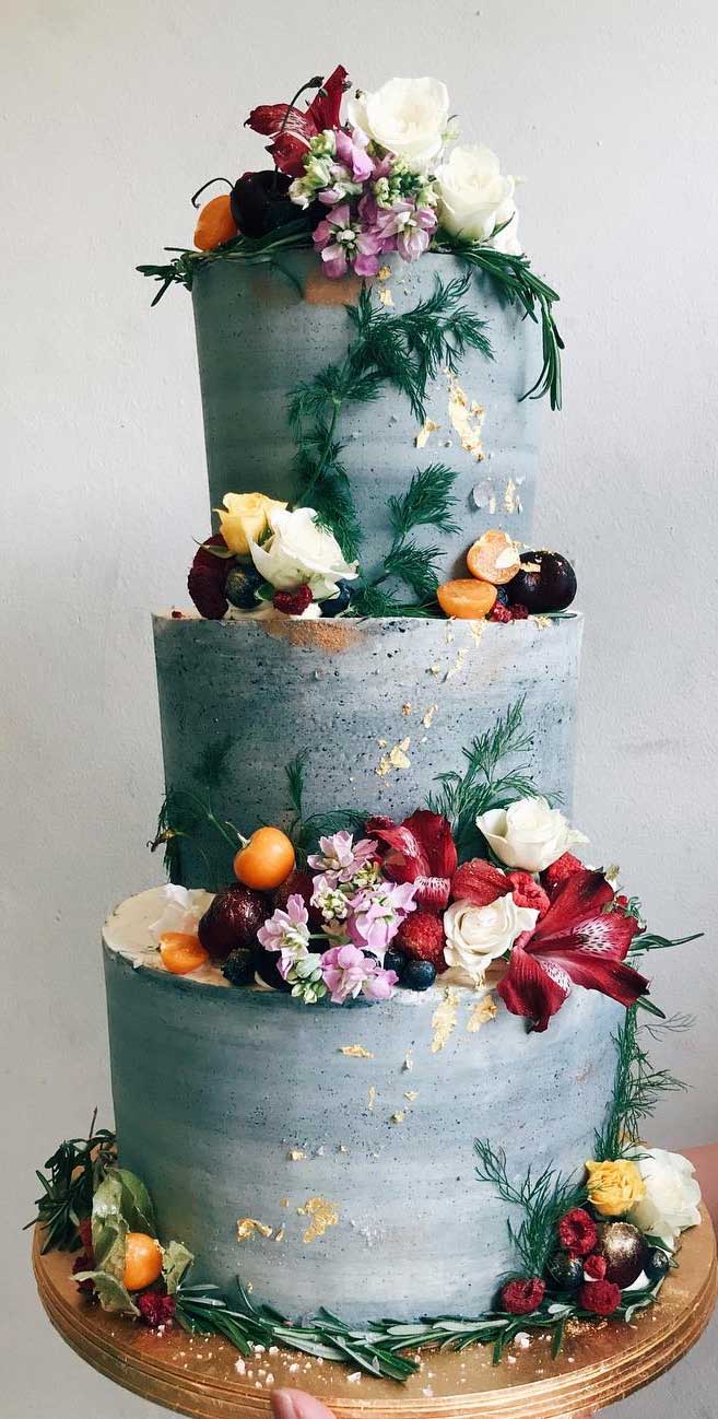 The 50 Most Beautiful Wedding Cakes – Three tier blue wedding cake