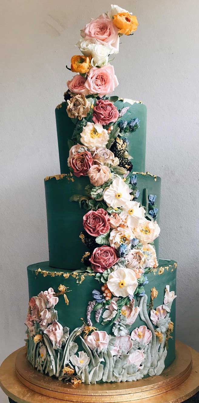 The 50 Most Beautiful Wedding Cakes – Green wedding cake