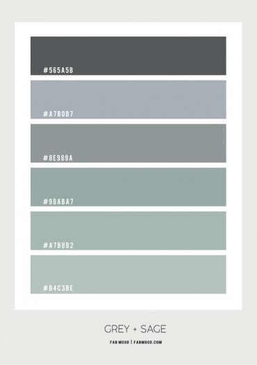 Grey green bedroom color palette