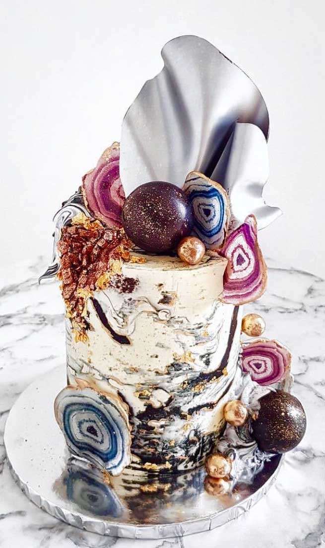 marble wedding cake, wedding cake trends 2020 #weddingcakes #cakedesigns