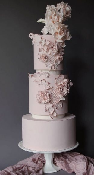 57 Pretty wedding cakes almost too pretty to cut