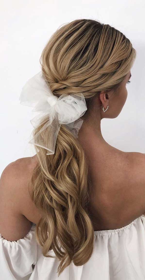 ponytail updos for weddings, ponytail hairstyles, ponytail hairstyles 2020, wedding ponytail, prom hairstyles, prom ponytail #weddinghairstyles wedding hairstyles