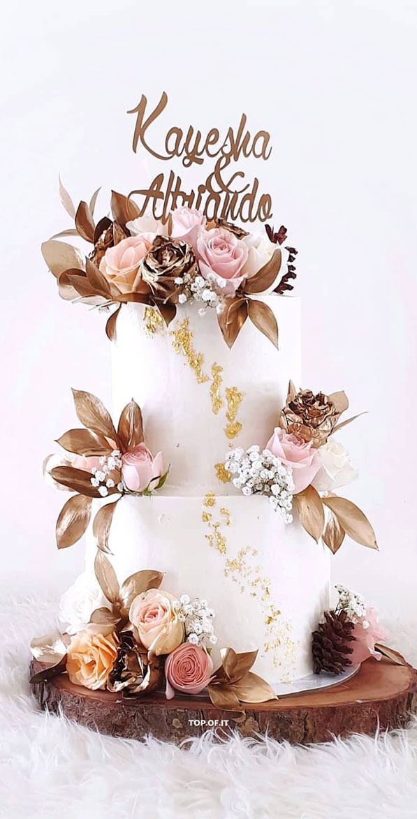 57 Pretty wedding cakes almost too pretty to cut