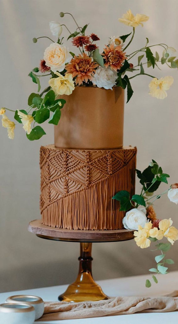 macrame inspired cake, boho wedding cake, wedding cake #weddingcake summer wedding cake 