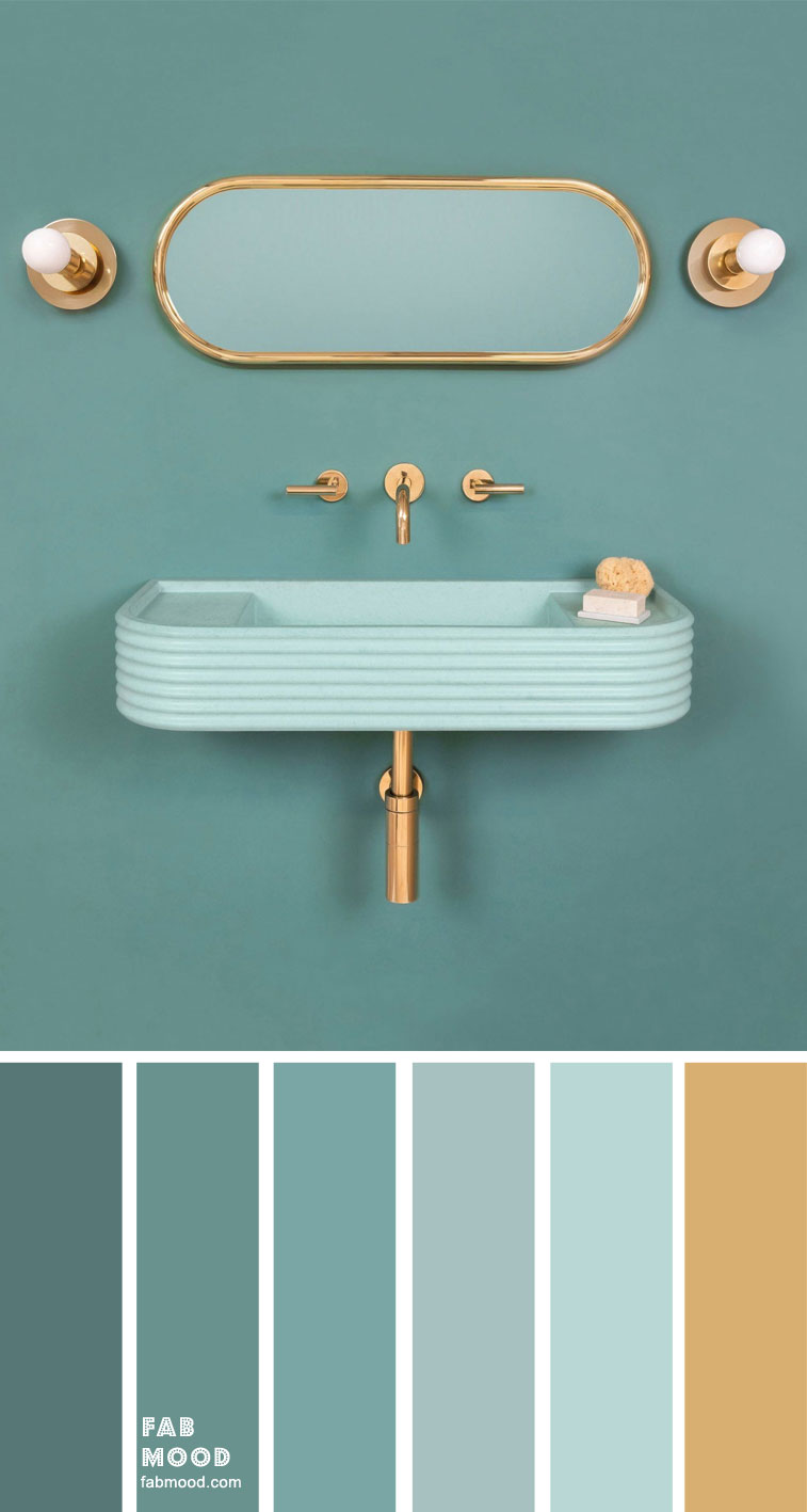 Designing a Stylish Contemporary Green and Gold Bathroom