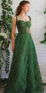45 Stunning Prom Dress Ideas That'll Make You Swoon : Green lace dress