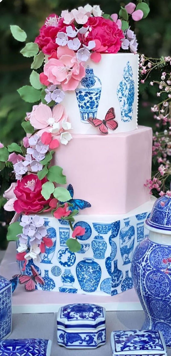 These Wedding Cake Ideas Are Seriously Stunning – Chinoiserie inspired
