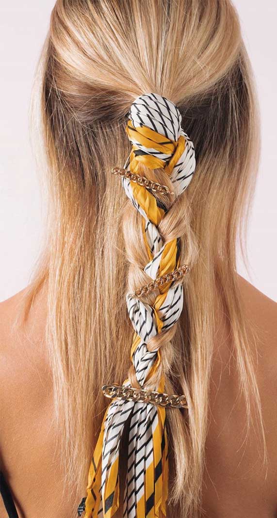 Fabulous Ways To Wear A Scarf & Hair Pin In Your Hair 2020