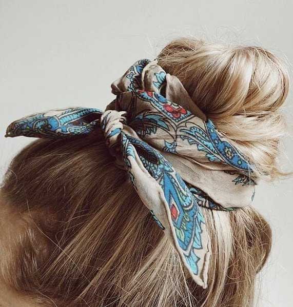 Fabulous Ways To Wear A Scarf & Hair Pin In Your Hair 2020