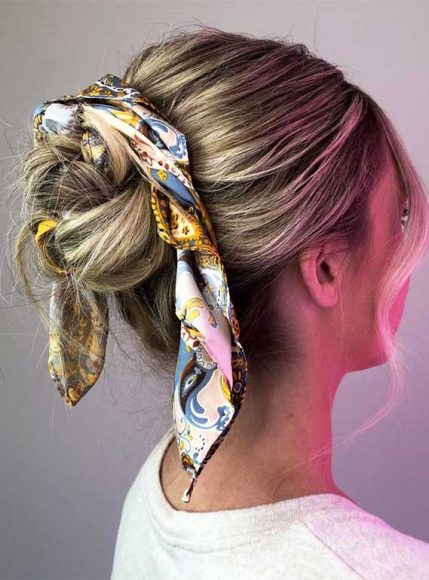 39 Pretty Ways Spice Up Your Boring Outfits With Hair Scarves