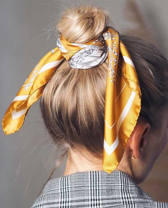 39 Pretty Ways Spice Up Your Boring Outfits With Hair Scarves