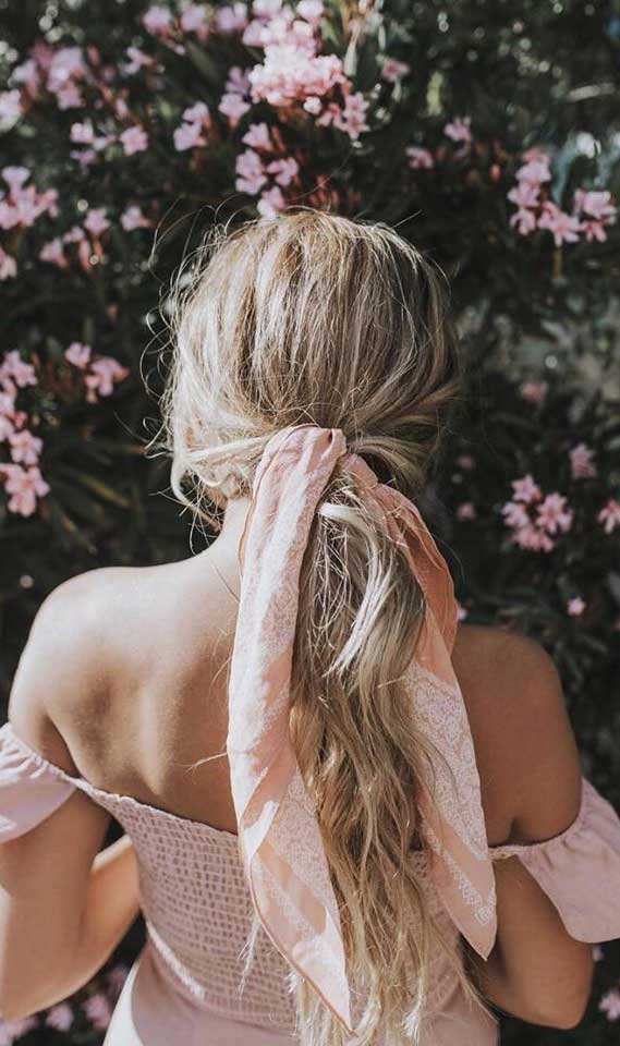 #hairscarves easy hairstyle with scarf , silk hair scarf #hairstyle hair scarf styles, how to style a hair scarf, hair scarf ideas #hairscarf how to wear a hair scarf ponytail, hair scarf styles for natural hair, hair scarf trend 2020, hair scarf