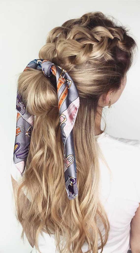 39 Pretty Ways Spice Up Your Boring Outfits With Hair Scarves