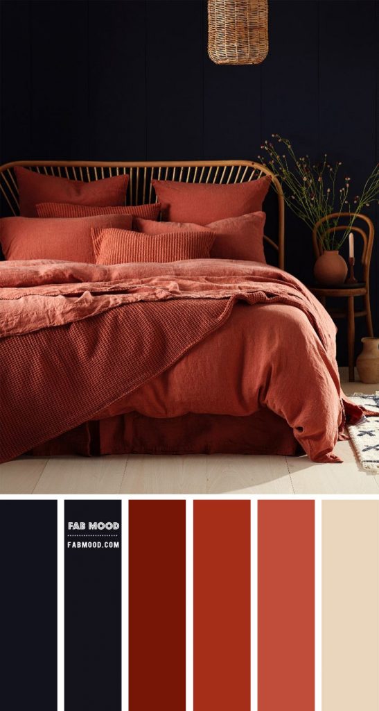 Blackberry and Dark Terracotta Bedroom Color Combos