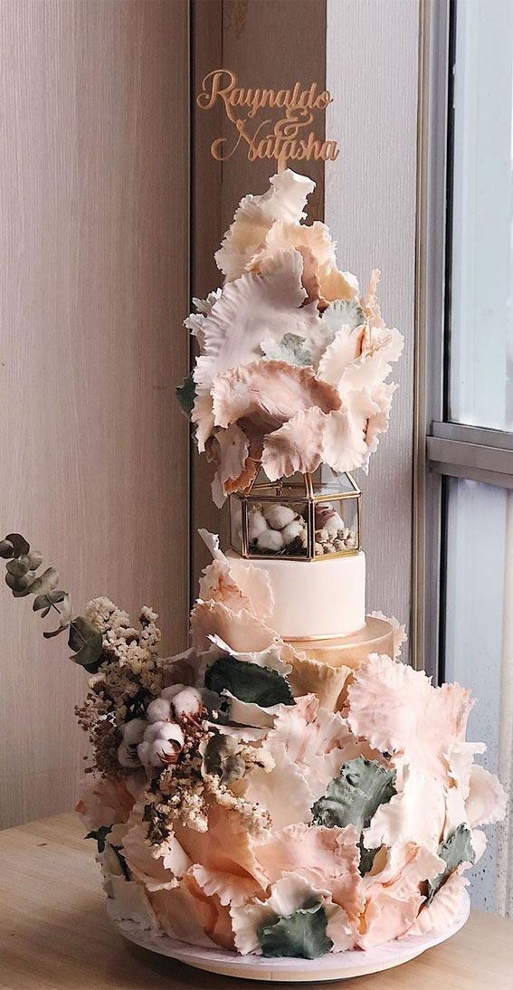 45 + The most creative wedding cake designs – Textured & Layering Inspo