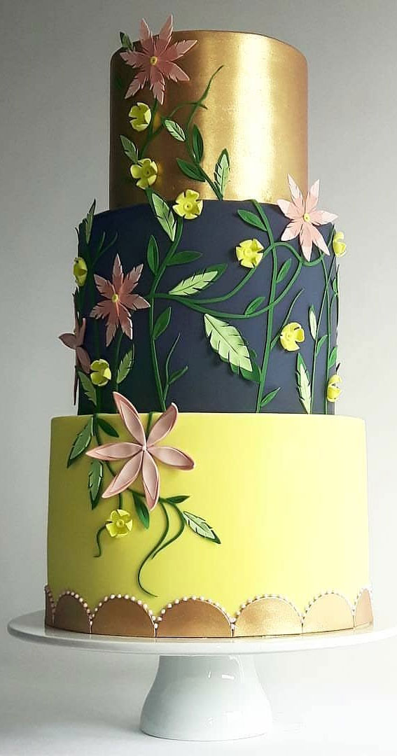 spring florals wedding cake, wedding cake, spring wedding cake , wedding cake inspiration, gold wedding cake, wedding cake designs