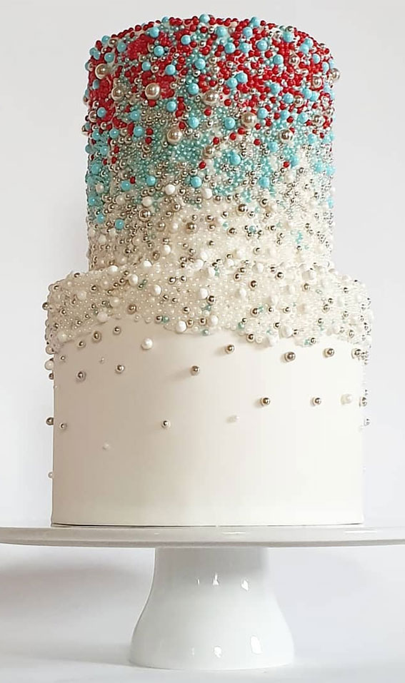 beaded wedding cake , wedding cake designs, wedding cake decorating, wedding cakes 2020, best wedding cakes 2020, wedding cake photos, wedding cake ideas, buttercream wedding cake, cake designs