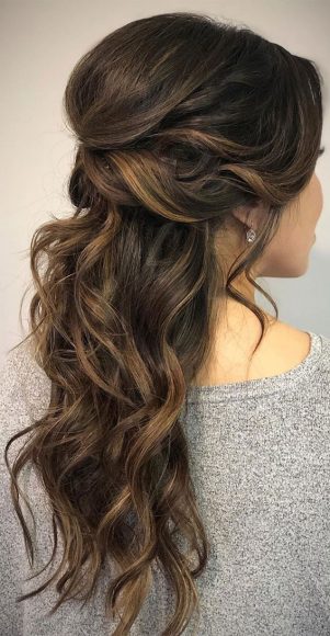 Gorgeous Half up hairstyles - 45 Stylish Ideas : half up & textured