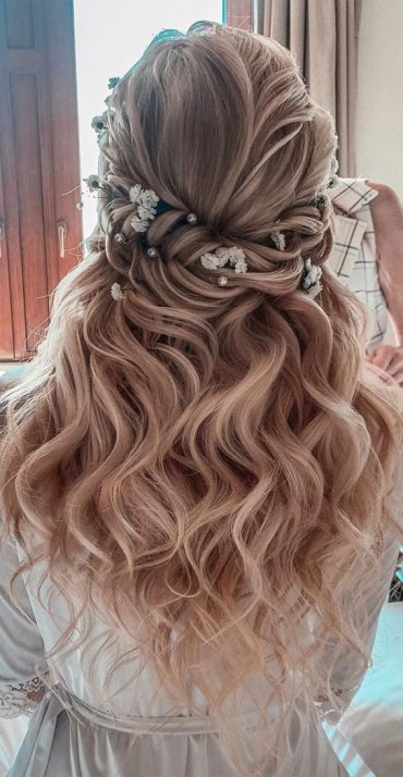 Gorgeous Half up hairstyles - 45 Stylish Ideas : chunky braid