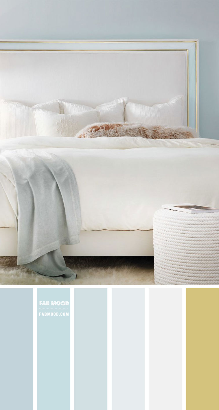 7 Calming Color Palettes For Bedroom Baby Blue And Gold Bedroom