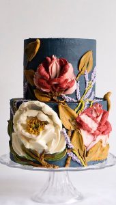 The Prettiest Buttercream Floral Art Wedding Cakes With A Modern Spin